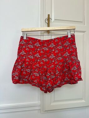 Red Floral Skort